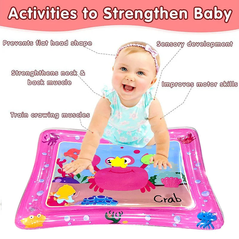 Inflatable Baby Water Play Mat | Tummy Time Activity Mat for Infants