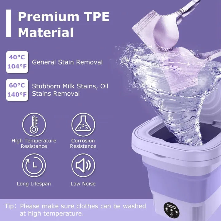 5l Portable Foldable Mini Washing Machine for Kids Clothes