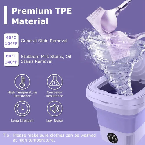 5l Portable Foldable Mini Washing Machine for Kids Clothes