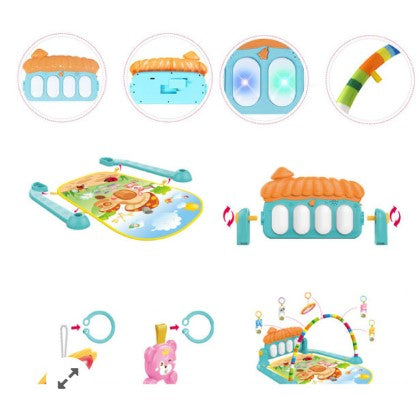 3 in 1 Baby piano fitness rack Top Quality  Baby Play Mat (IMPORTED)