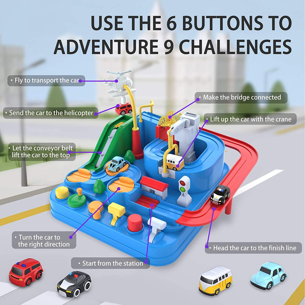 Car Adventure Toy Track Set for Kids
