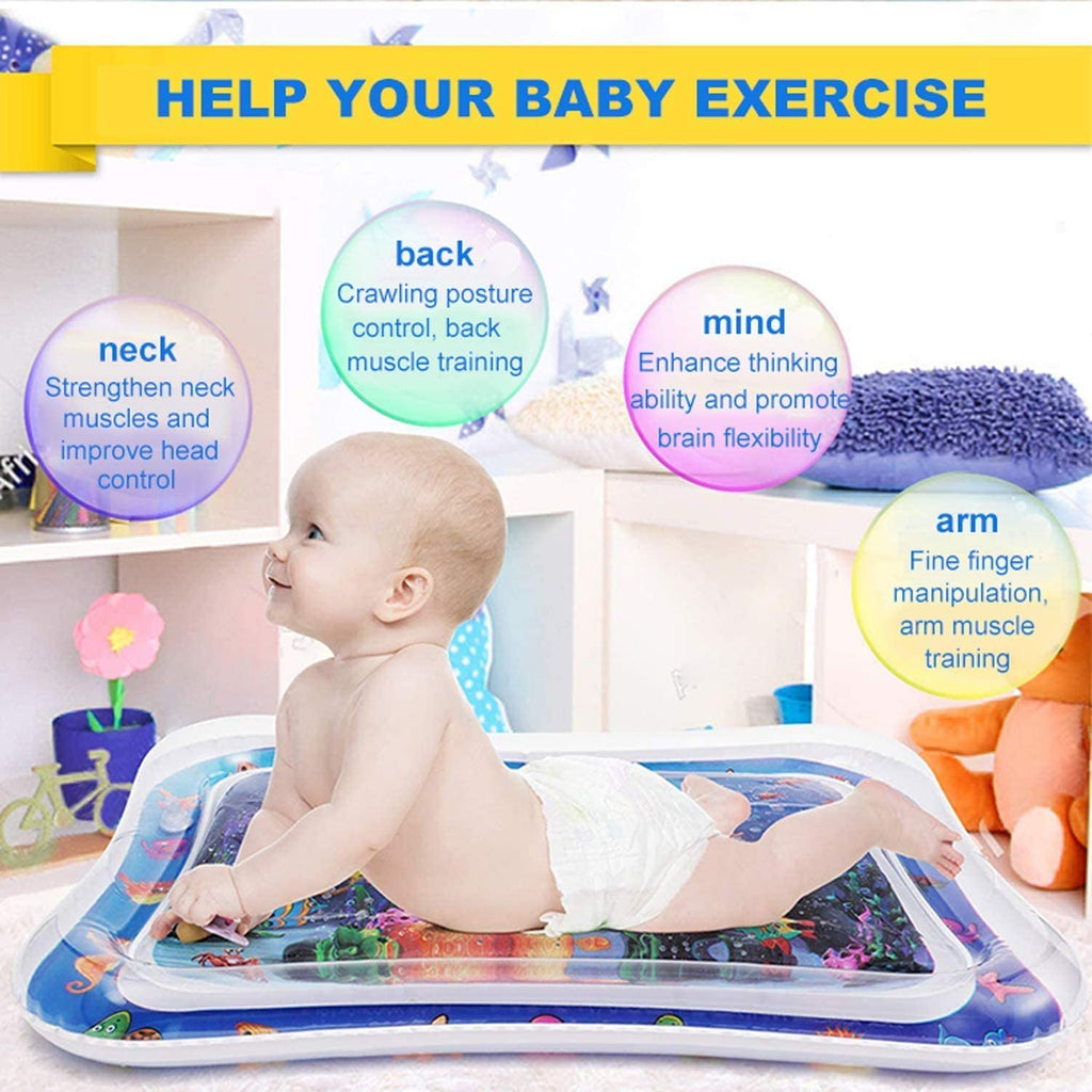 Inflatable Baby Water Play Mat | Tummy Time Activity Mat for Infants