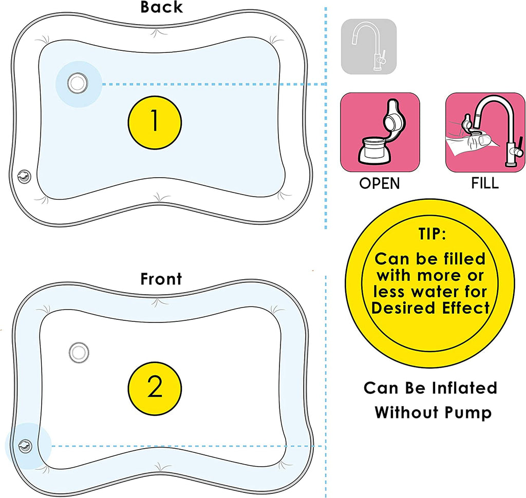 Inflatable Baby Water Play Mat | Tummy Time Activity Mat for Infants
