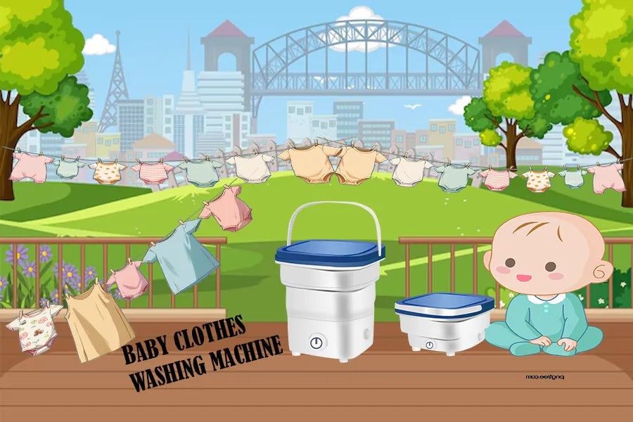 5l Portable Foldable Mini Washing Machine for Kids Clothes