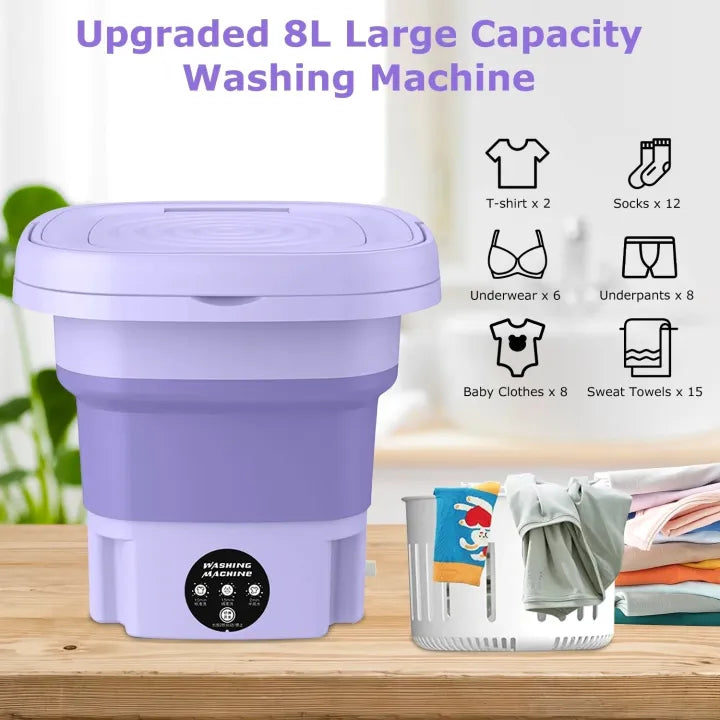 5l Portable Foldable Mini Washing Machine for Kids Clothes