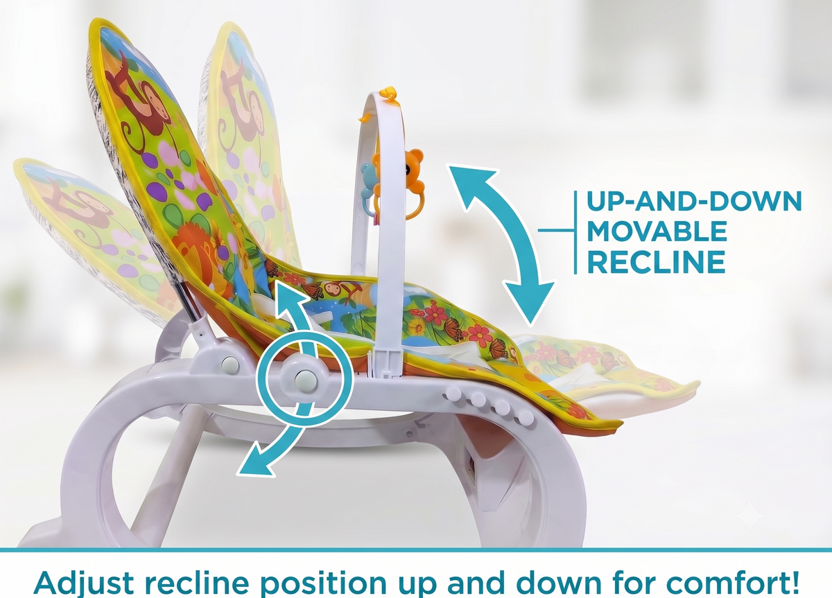 3-in-1 Baby Rocker Chair  Newborn to Toddler Feeding & Sleeping Seat