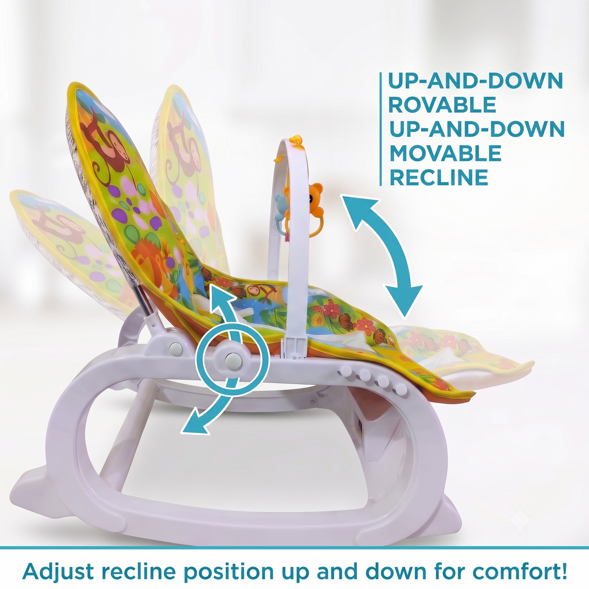 3-in-1 Baby Rocker Chair  Newborn to Toddler Feeding & Sleeping Seat