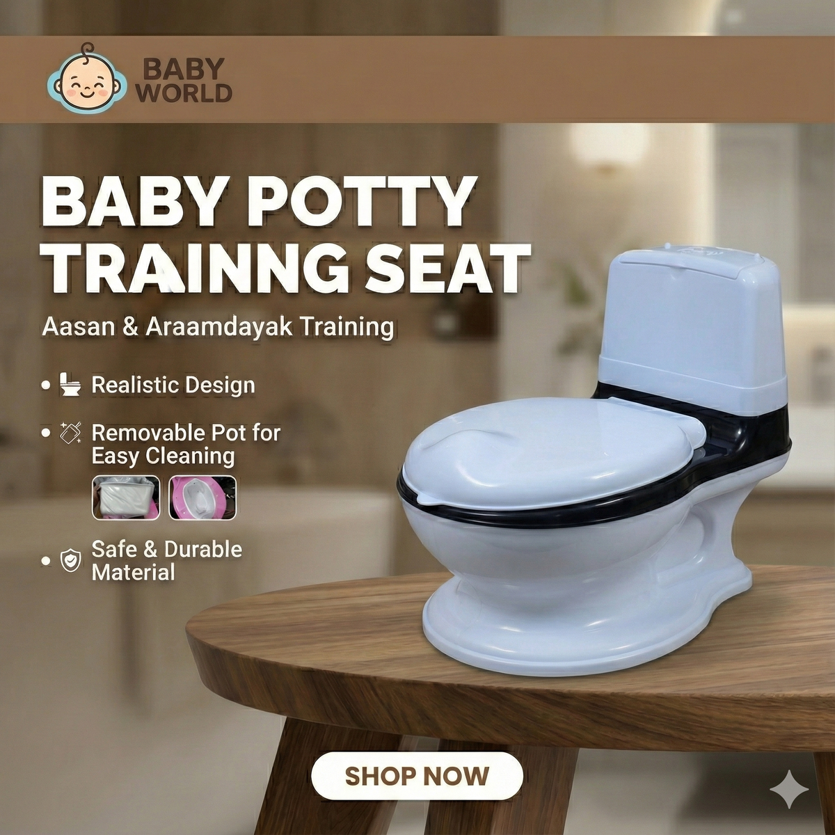 Kids Potty Training Toilet Seat | Baby Potty Chair with Lid