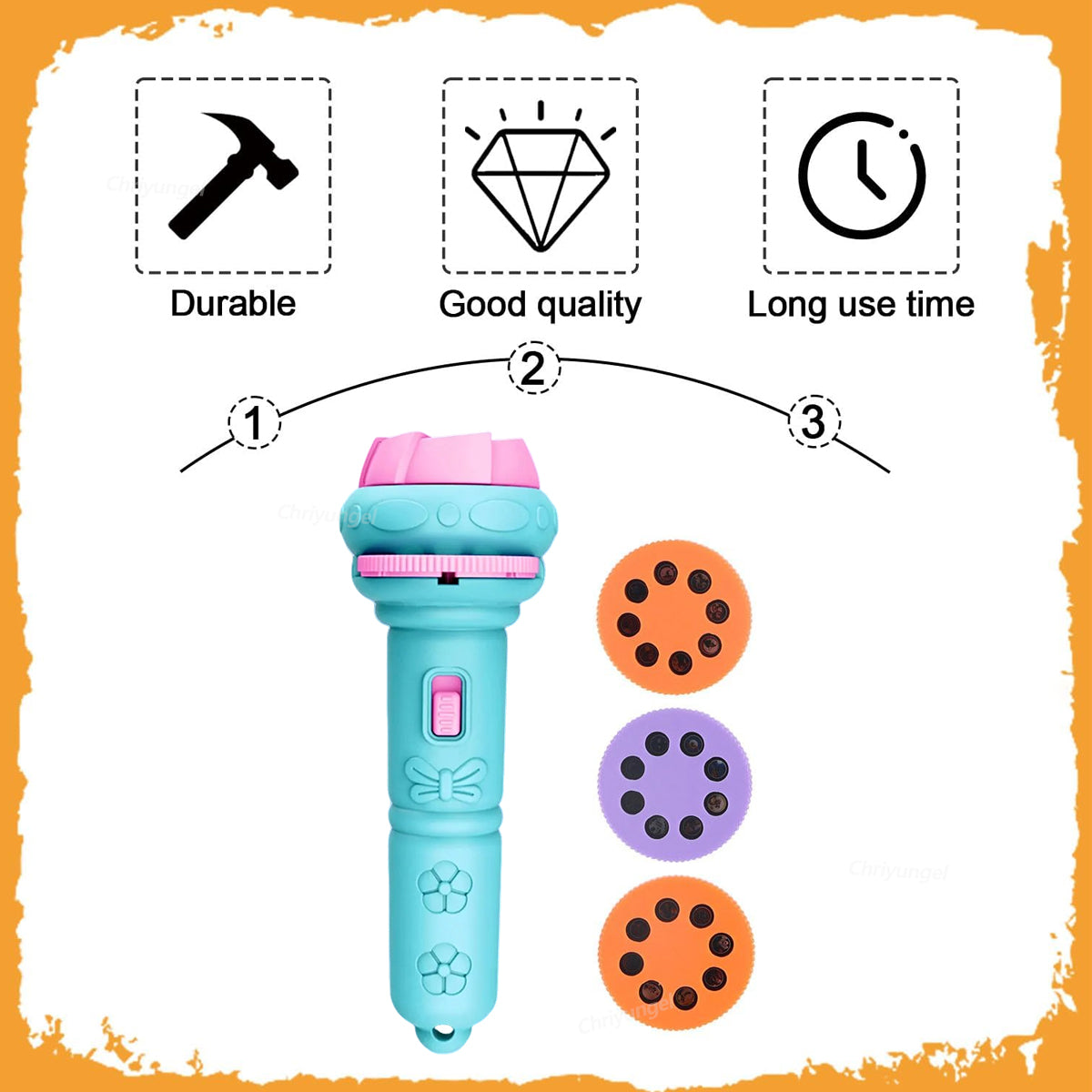 Kids Projection Flashlight Torch Toy