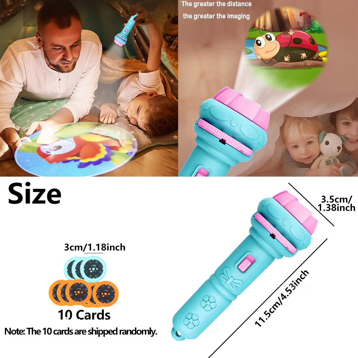 Kids Projection Flashlight Torch Toy
