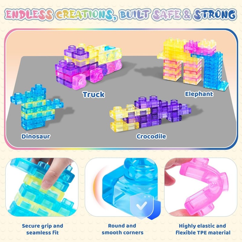 Jelly Brix Jelly Building Blocks 40 Pcs Set for Kids