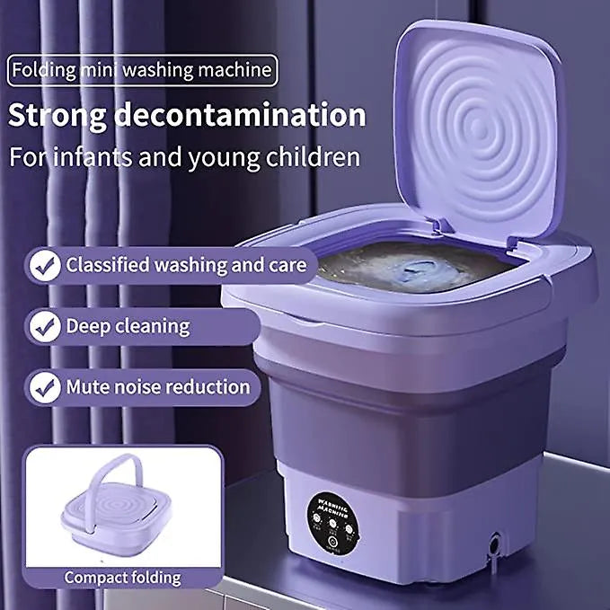 5l Portable Foldable Mini Washing Machine for Kids Clothes