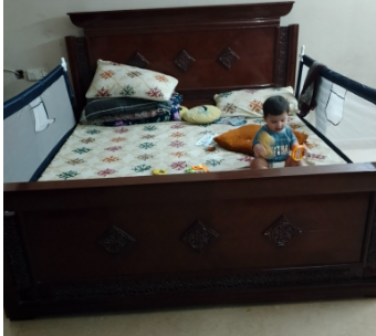 Single 1 piece Baby Bed Rail Guard For Baby Safety